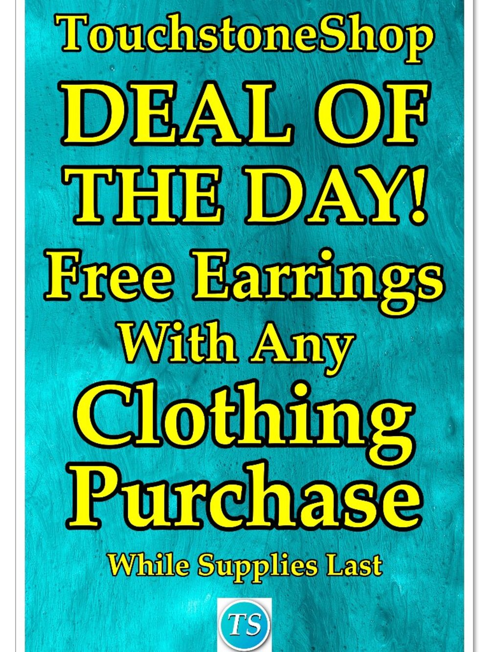 Get a Free Pair of Earrings with Any Clothing Item Purchase from My Closet!